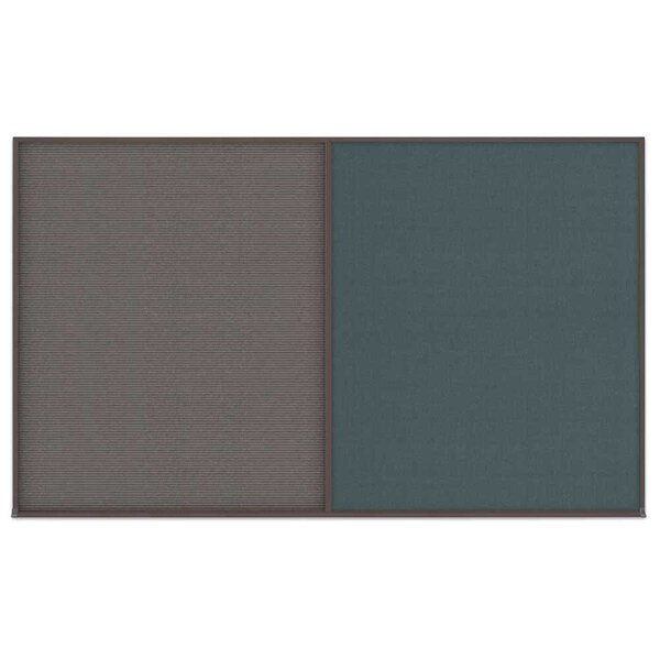 Triple Door Radius Corkboard, 96"x48", Hea, UV7016RC-BLACK-COBACC